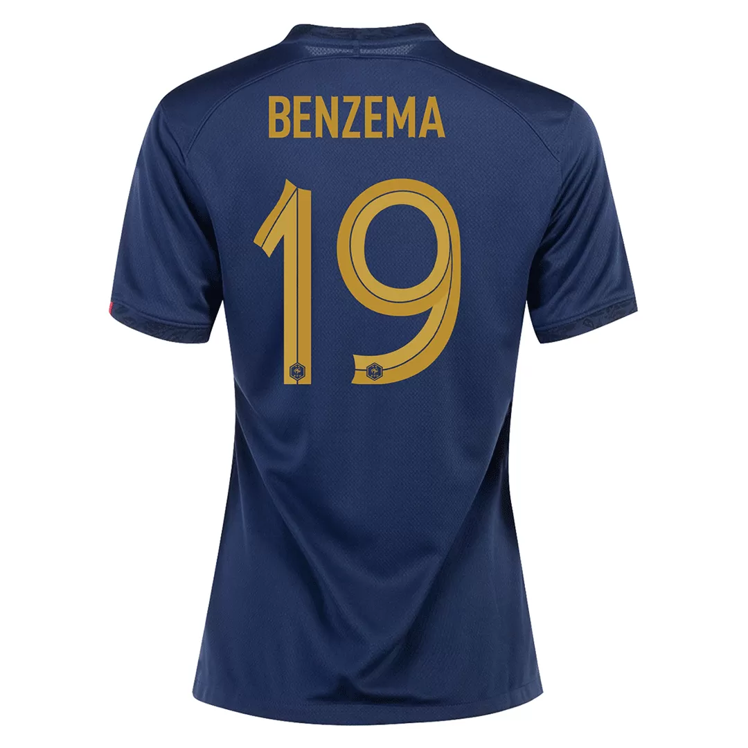 Women's BENZEMA #19 France Football Shirt Home 2022