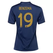 Women's BENZEMA #19 France Football Shirt Home 2022 - bestfootballkits