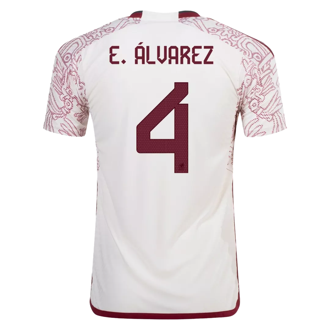 Authentic E.ÁLVAREZ #4 Mexico Football Shirt Away 2022