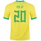 Authentic VINI JR #20 Brazil Football Shirt Home 2022 - bestfootballkits