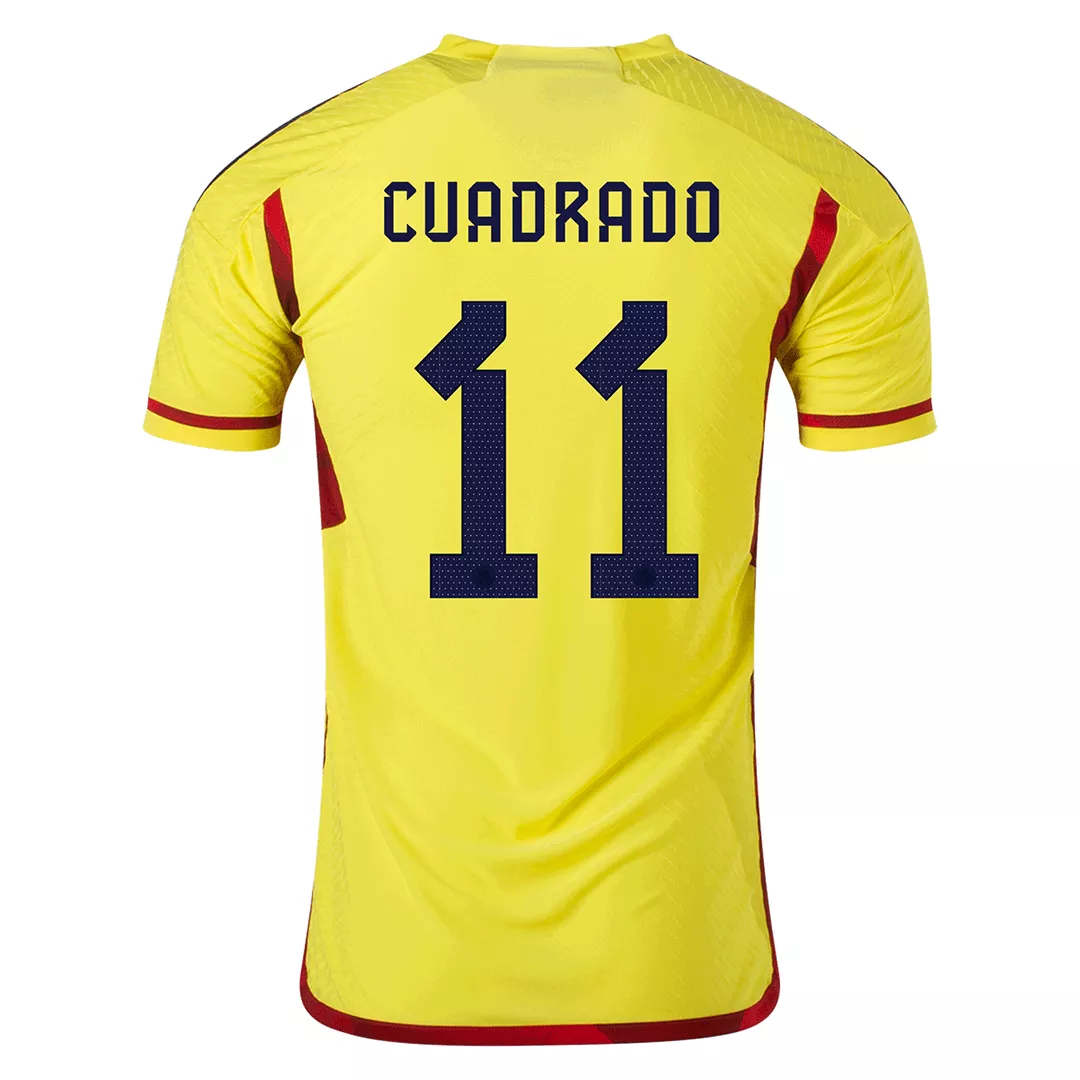 Authentic CUADRADO #11 Colombia Football Shirt Home 2022