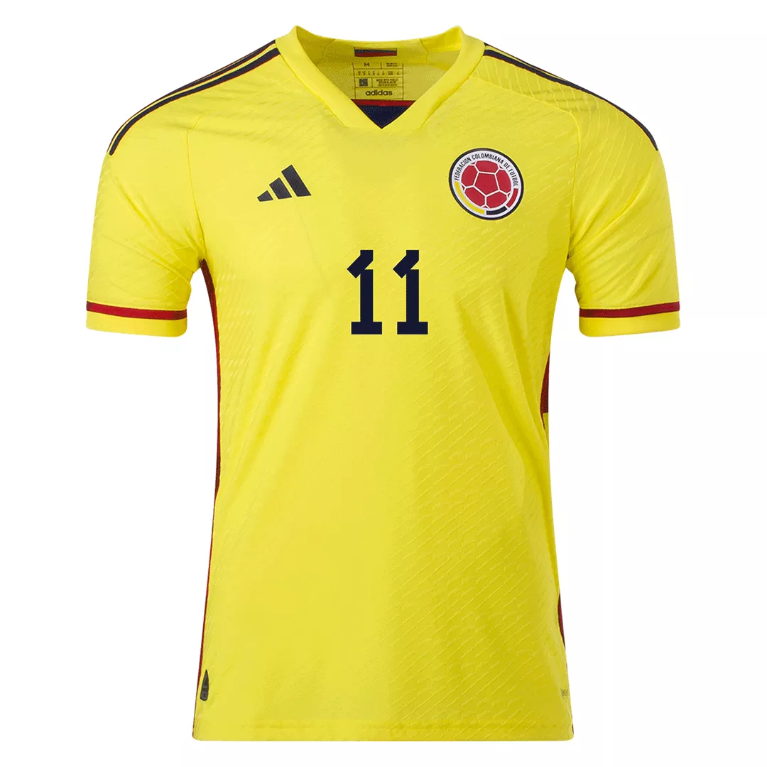 Authentic CUADRADO #11 Colombia Football Shirt Home 2022 - bestfootballkits