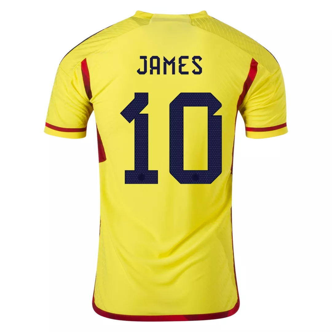 Authentic JAMES #10 Colombia Football Shirt Home 2022