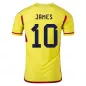 Authentic JAMES #10 Colombia Football Shirt Home 2022 - bestfootballkits