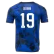 DUNN #19 USA Football Shirt Away 2022 - bestfootballkits