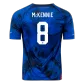 McKENNIE #8 USA Football Shirt Away 2022 - bestfootballkits
