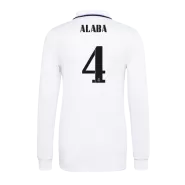 ALABA #4 Real Madrid Long Sleeve Football Shirt Home 2022/23 - bestfootballkits