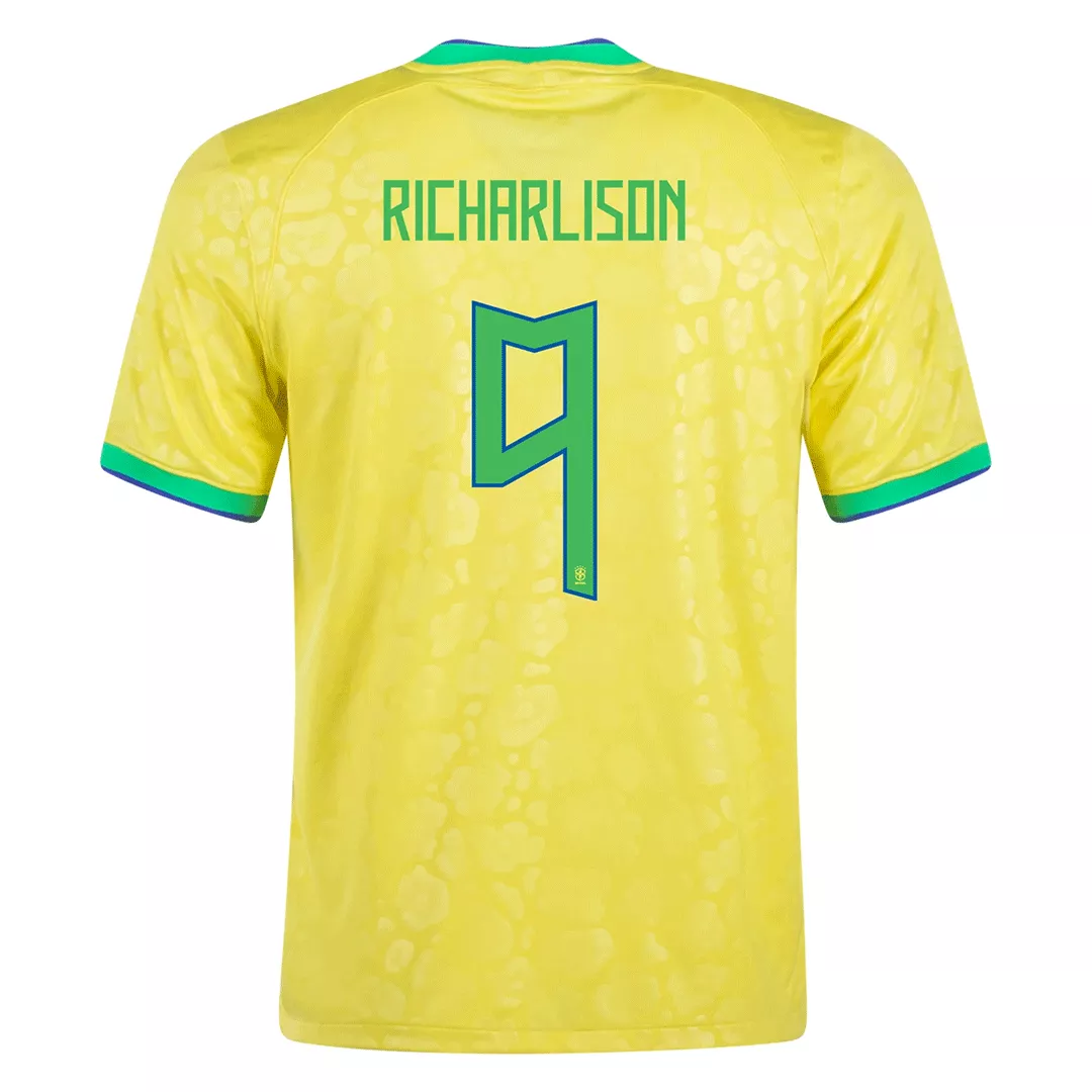 RICHARLISON #9 Brazil Football Shirt Home 2022