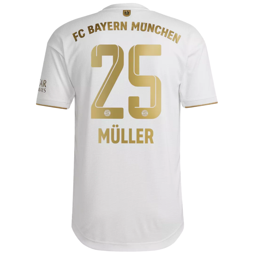 Authentic MÜLLER #25 Bayern Munich Football Shirt Away 2022/23