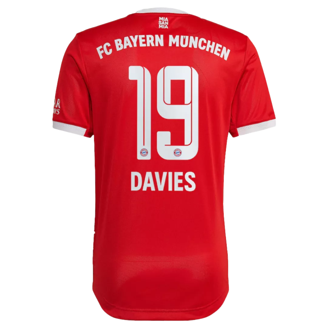 Authentic DAVIES #19 Bayern Munich Football Shirt Home 2022/23