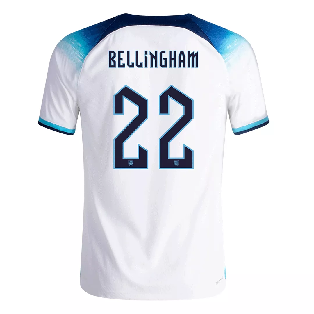 Authentic BELLINGHAM #22 England Football Shirt Home 2022