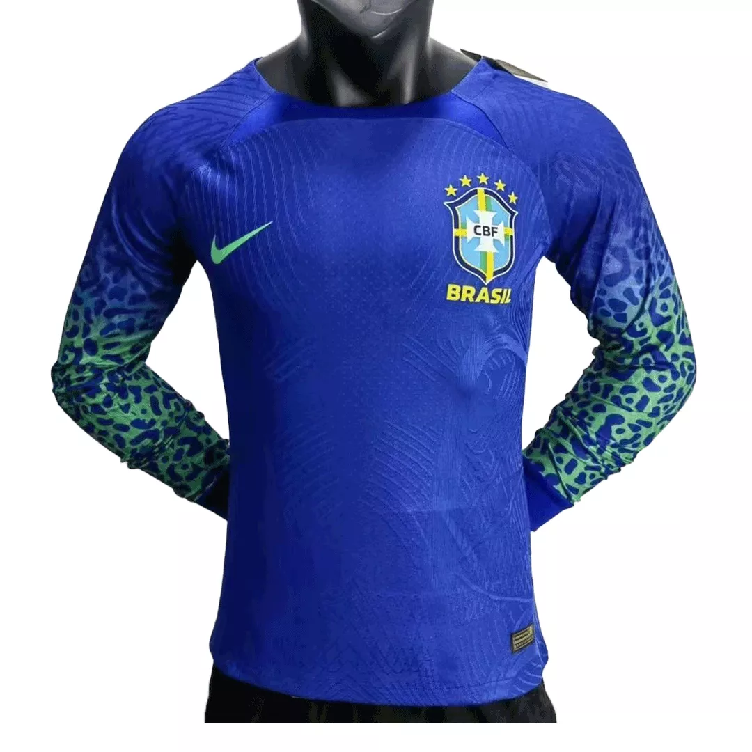 Authentic Brazil Long Sleeve Football Shirt Away 2022