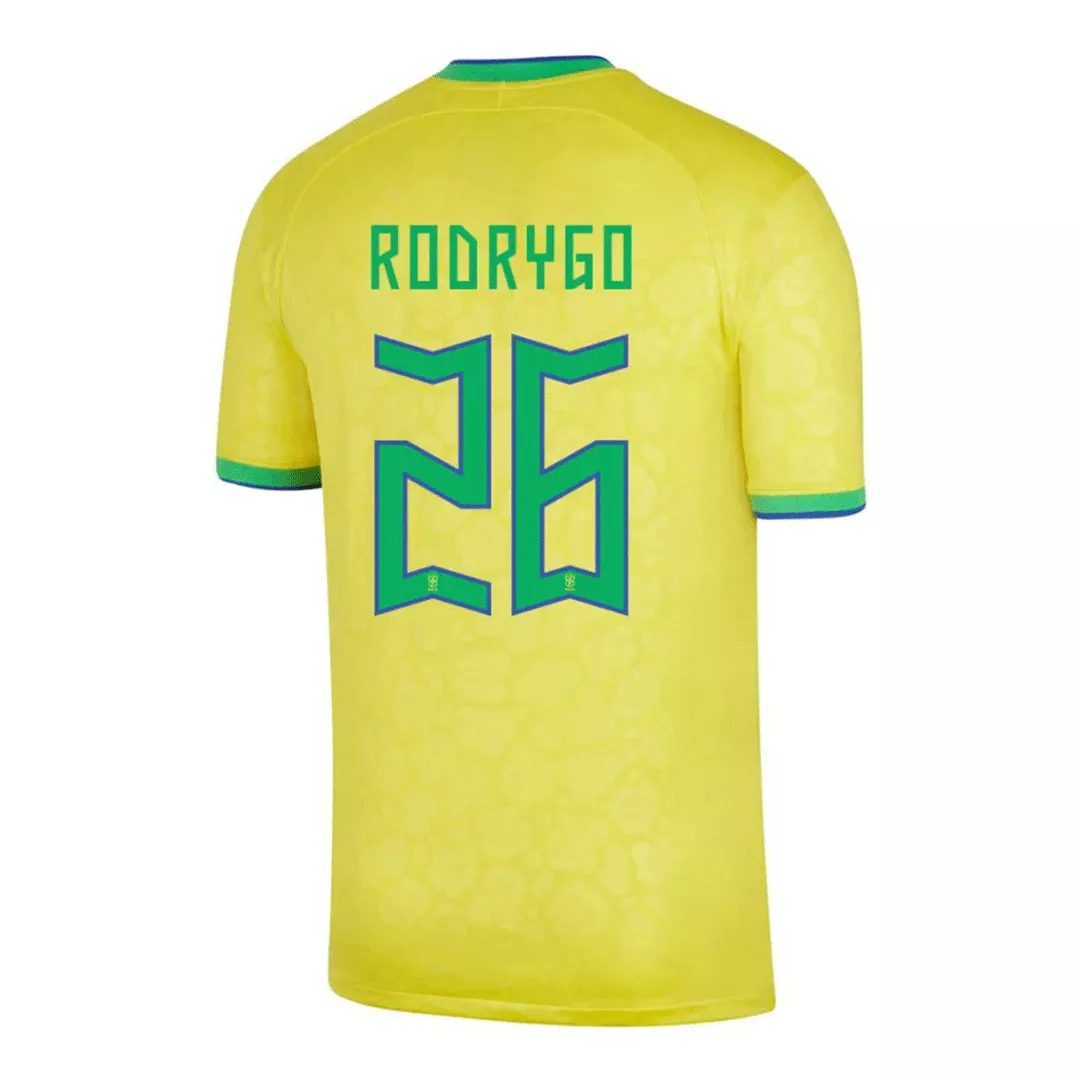RODRYGO #26 Brazil Football Shirt Home 2022