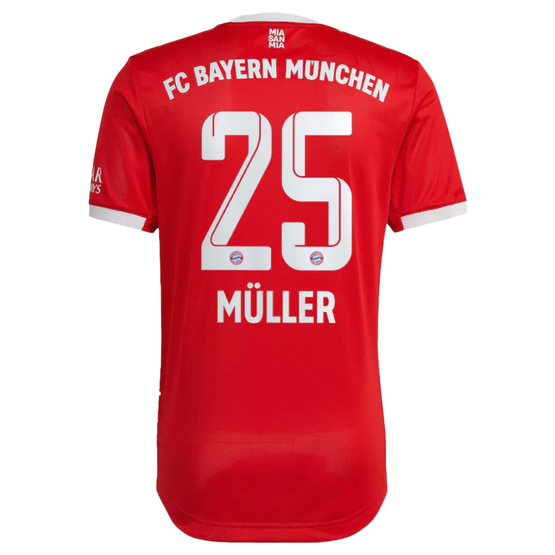 Authentic MÜLLER #25 Bayern Munich Football Shirt Home 2022/23