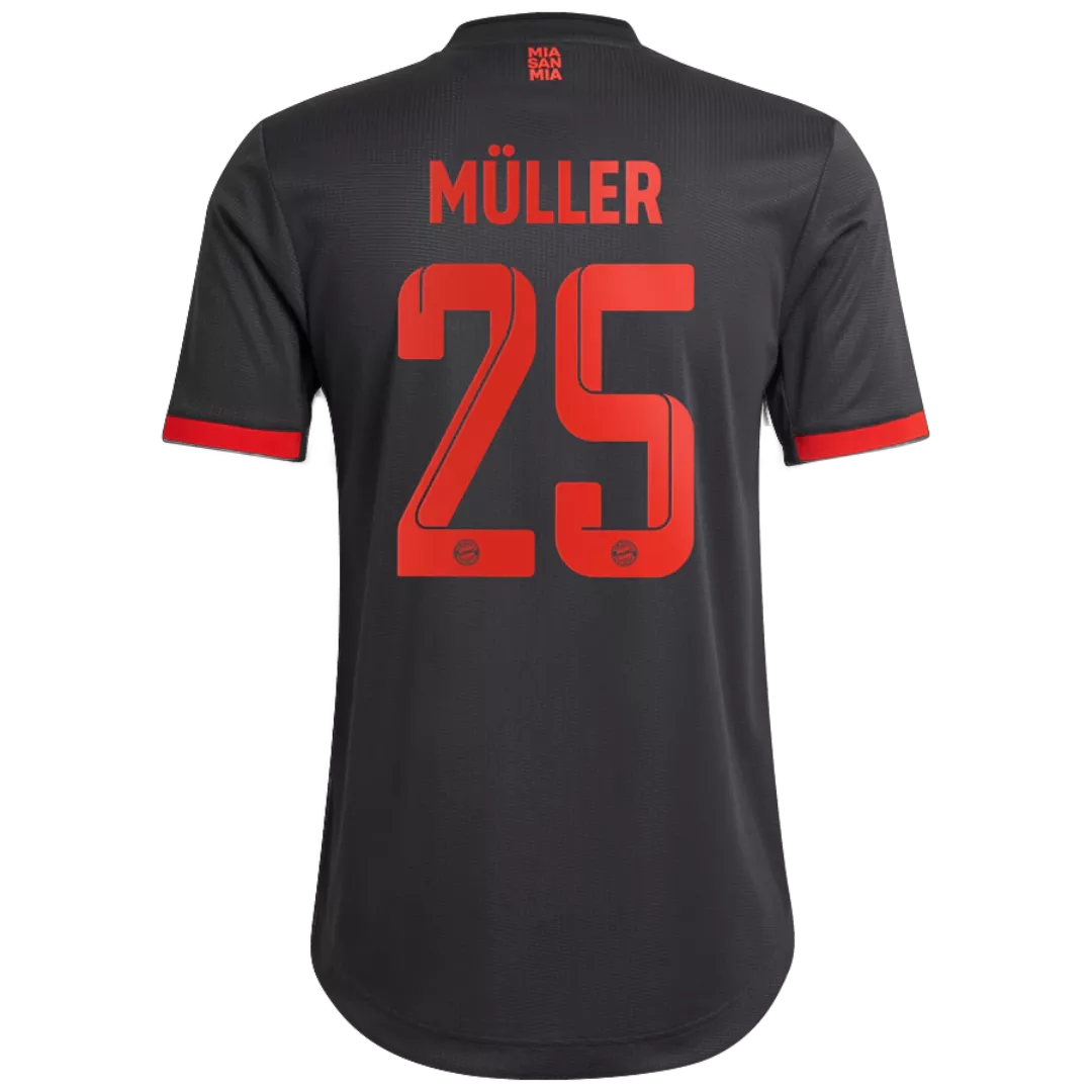 Authentic MÜLLER #25 Bayern Munich Football Shirt Third Away 2022/23
