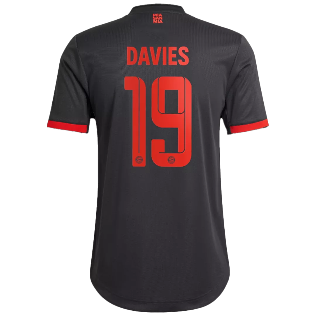 Authentic DAVIES #19 Bayern Munich Football Shirt Third Away 2022/23
