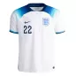 Authentic BELLINGHAM #22 England Football Shirt Home 2022 - bestfootballkits