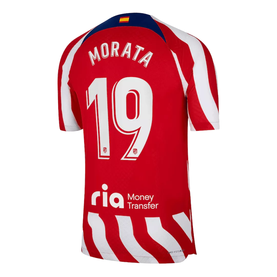 Authentic MORATA #19 Atletico Madrid Football Shirt Home 2022/23