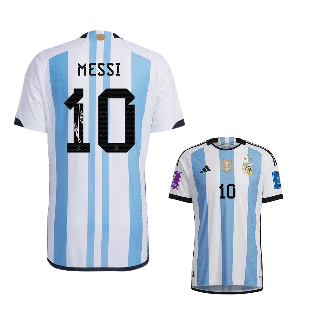 Authentic SignMESSI #10 Argentina Football Shirt Home 2022