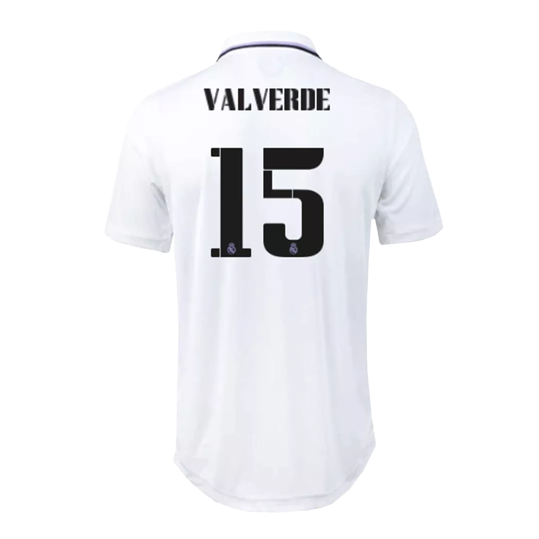 Authentic VALVERDE #15 Real Madrid Football Shirt Home 2022/23