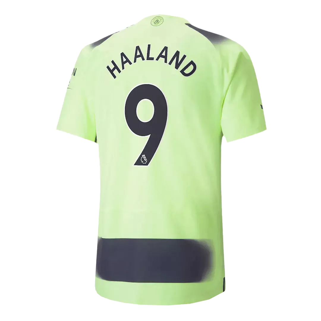 Authentic HAALAND #9 Manchester City Football Shirt Third Away 2022/23