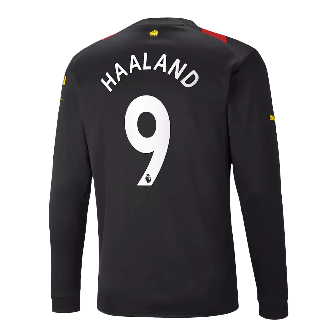 HAALAND #9 Manchester City Long Sleeve Football Shirt Away 2022/23