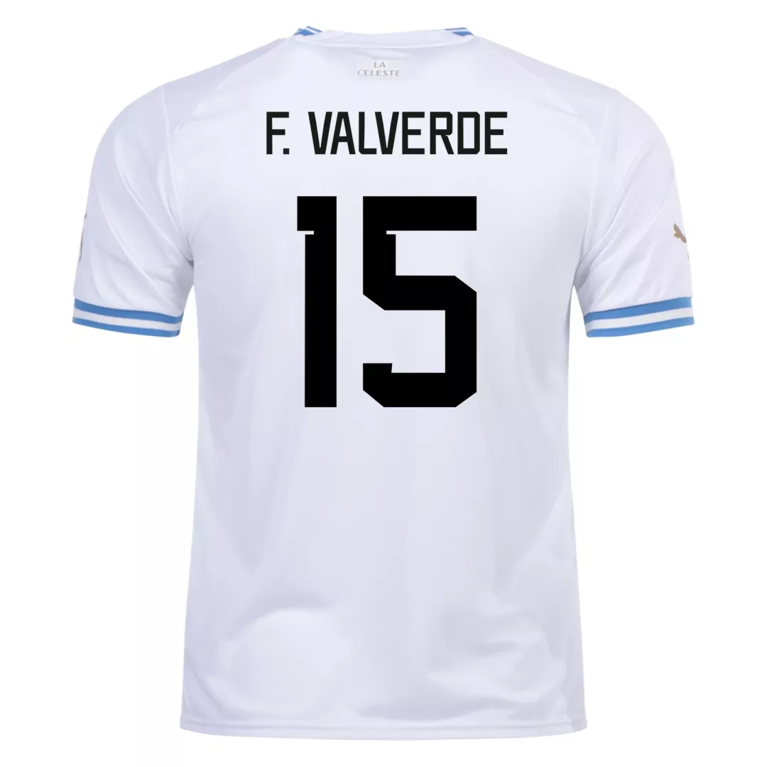 F. VALVERDE #15 Uruguay Football Shirt Away 2022