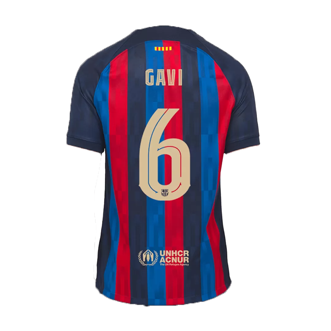 GAVI #6 Barcelona Football Shirt Home 2022/23 - UCL
