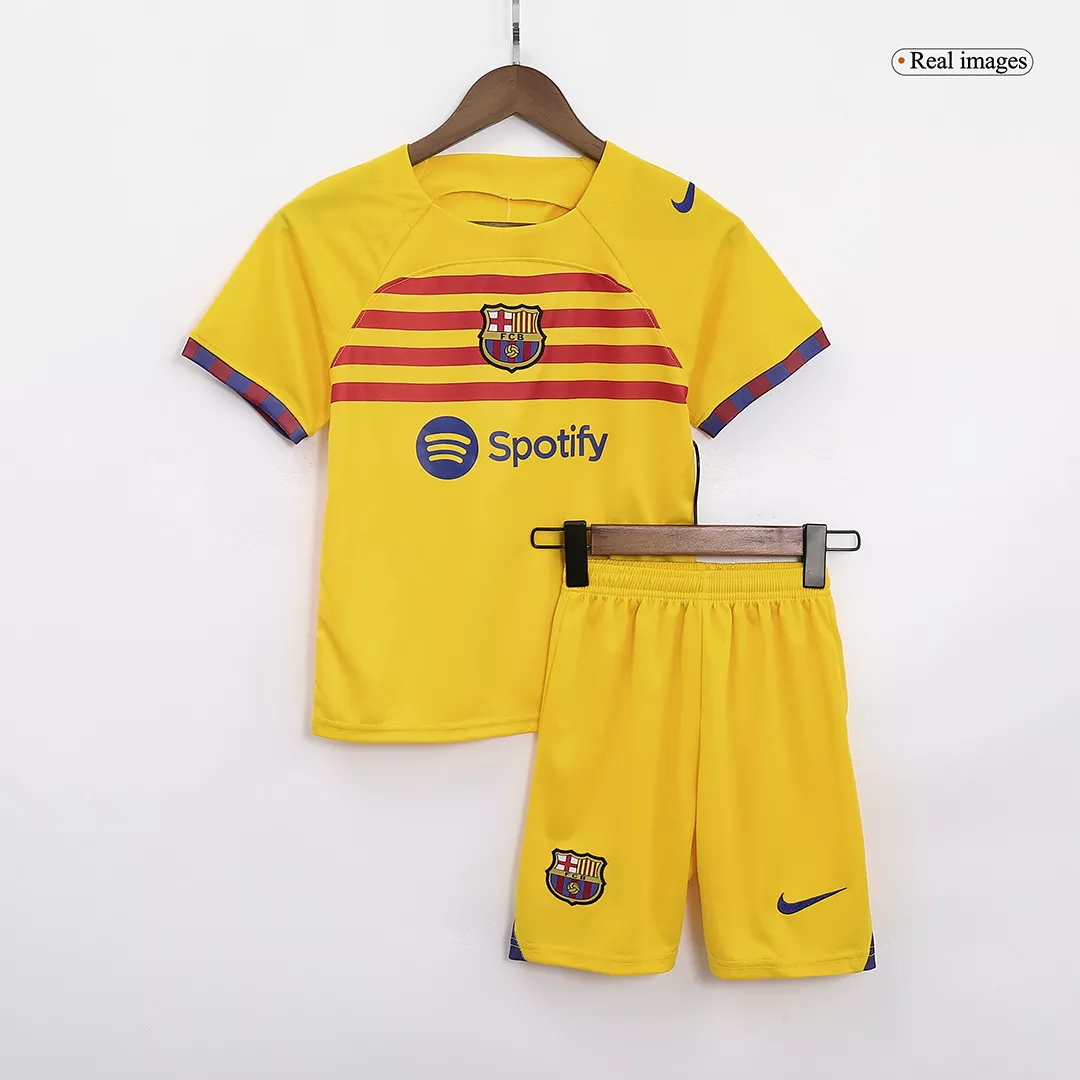 Barcelona Football Mini Kit (Shirt+Shorts) Fourth Away 2022/23 - bestfootballkits