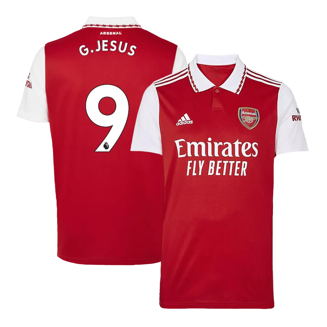 G.JESUS #9 Arsenal Football Shirt Home 2022/23