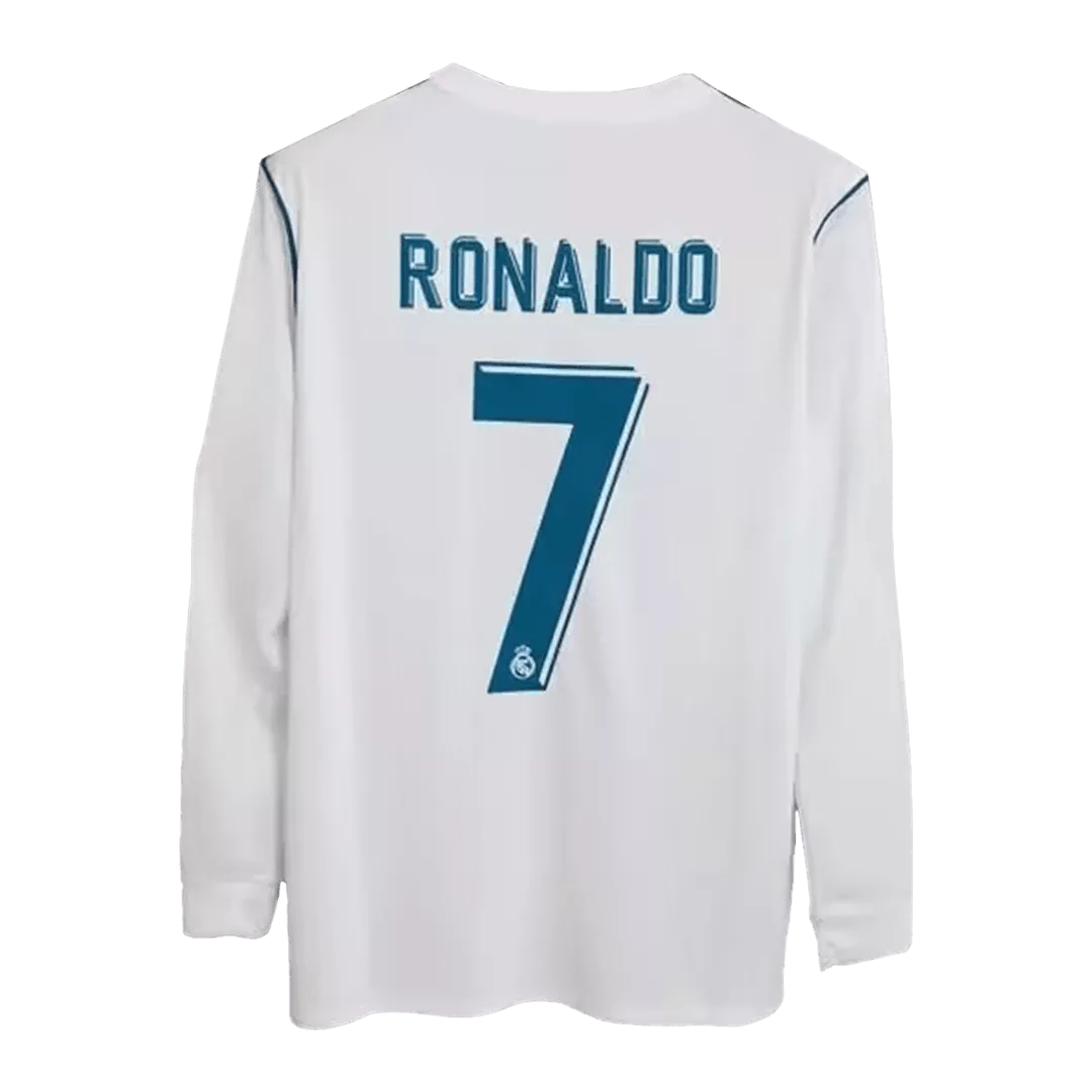 RONALDO #7 Real Madrid Classic Football Shirt Home Long Sleeve 2017/18