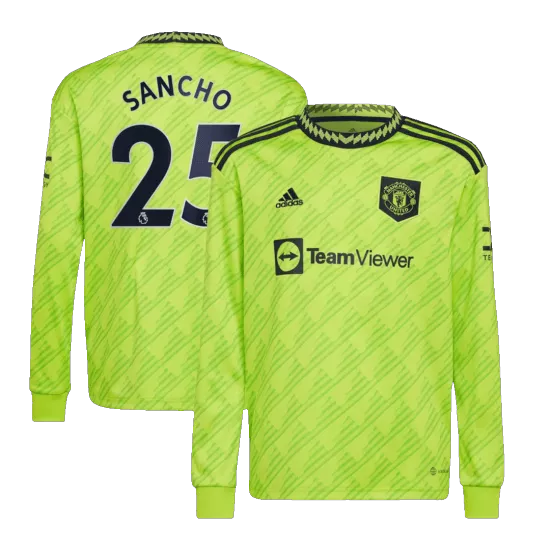SANCHO #25 Manchester United Long Sleeve Football Shirt Third Away 2022/23 - bestfootballkits