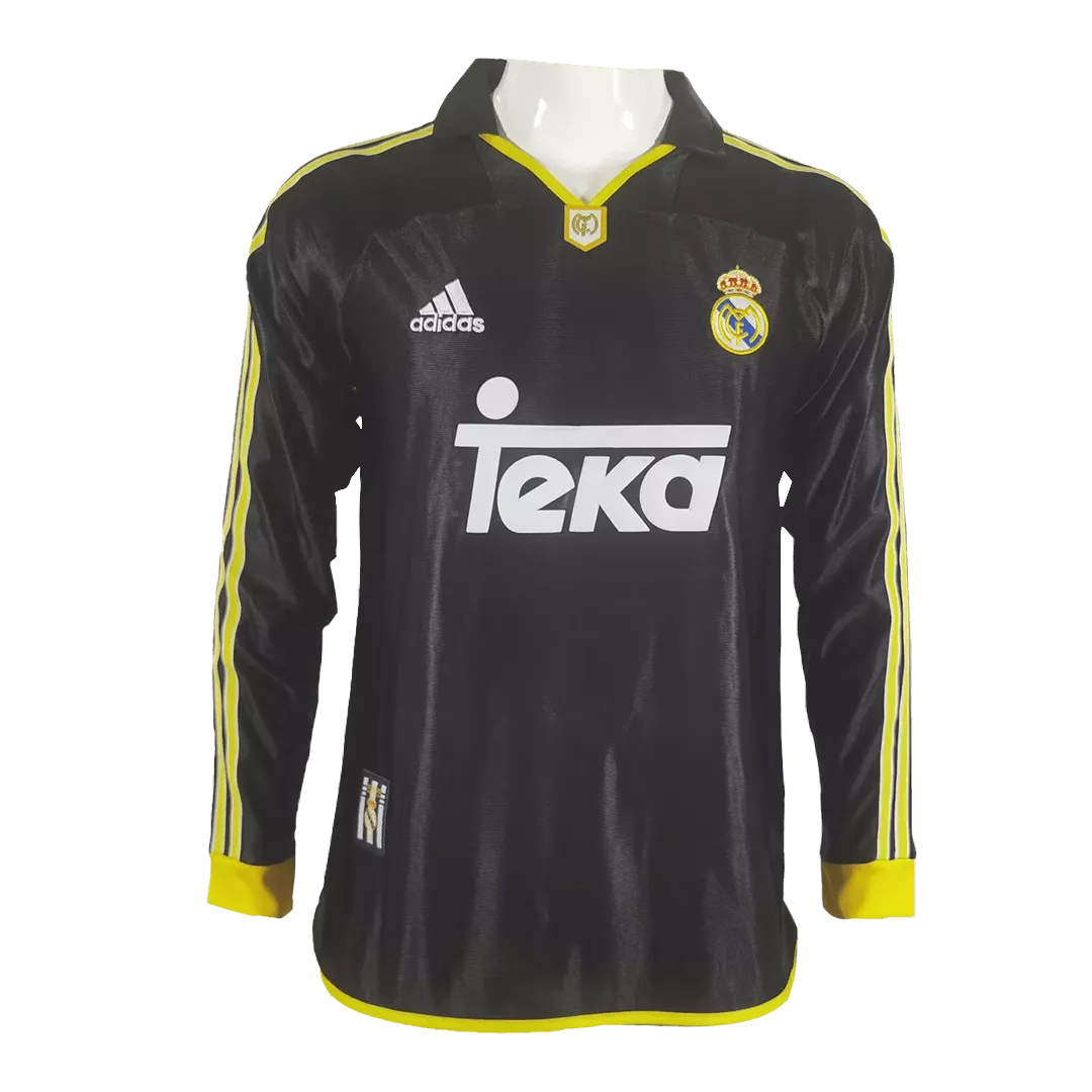 Real Madrid Classic Football Shirt Away Long Sleeve 99/01