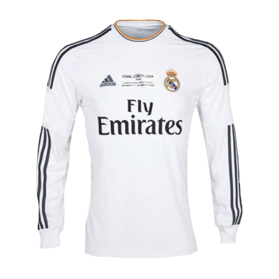 Real Madrid Classic Football Shirt Home Long Sleeve 2013/14 - UCL Final - bestfootballkits