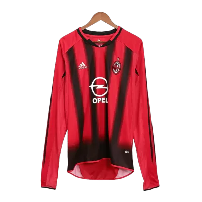 AC Milan Classic Football Shirt Home Long Sleeve 2004/05 - bestfootballkits