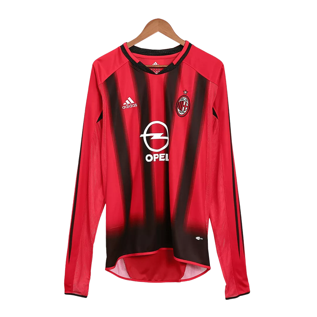 AC Milan Classic Football Shirt Home Long Sleeve 2004/05