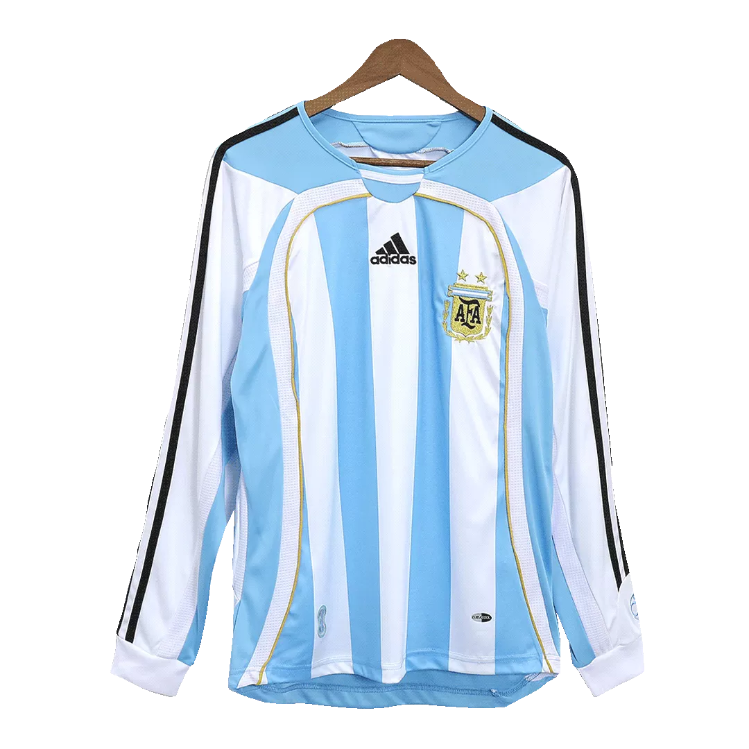 Argentina Classic Football Shirt Home Long Sleeve 2006