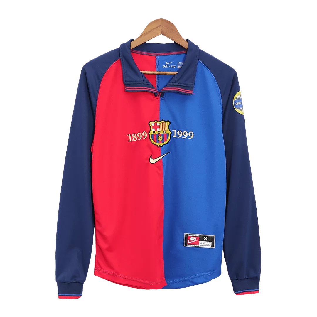 Barcelona Classic Football Shirt Home Long Sleeve 1999/00