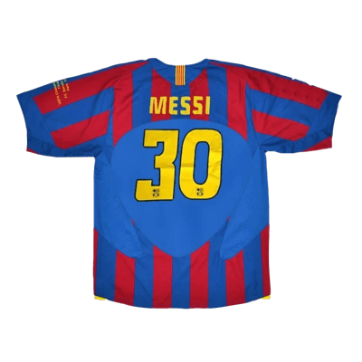 MESSI #30 Barcelona Classic Football Shirt Home 2005/06 - UCL Final - bestfootballkits