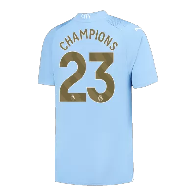 Authentic Manchester City CHAMPIONS #23 Football Shirt Home 2023/24 - bestfootballkits