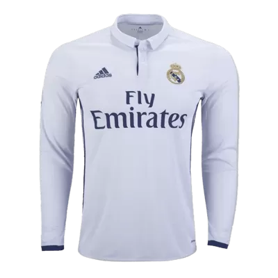 Real Madrid Long Sleeve Football Shirt Home 2016/17 - bestfootballkits