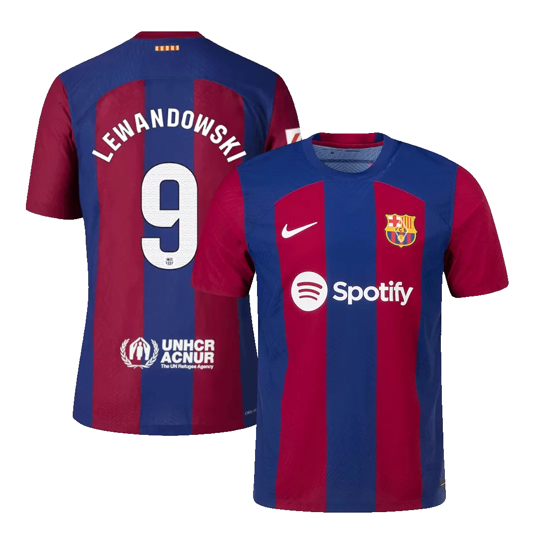 Authentic LEWANDOWSKI #9 Barcelona Football Shirt Home 2023/24