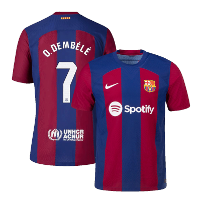 Authentic O.DEMBÉLÉ #7 Barcelona Football Shirt Home 2023/24 - bestfootballkits