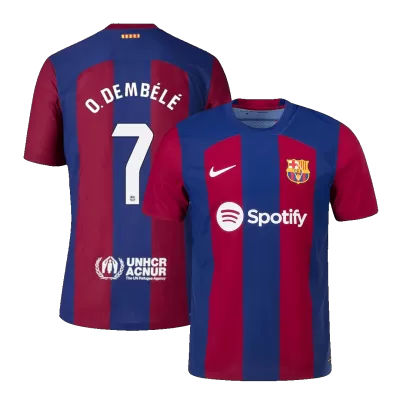 Authentic O.DEMBÉLÉ #7 Barcelona Football Shirt Home 2023/24 - bestfootballkits