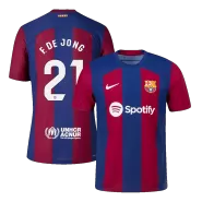 Authentic F. DE JONG #21 Barcelona Football Shirt Home 2023/24 - bestfootballkits