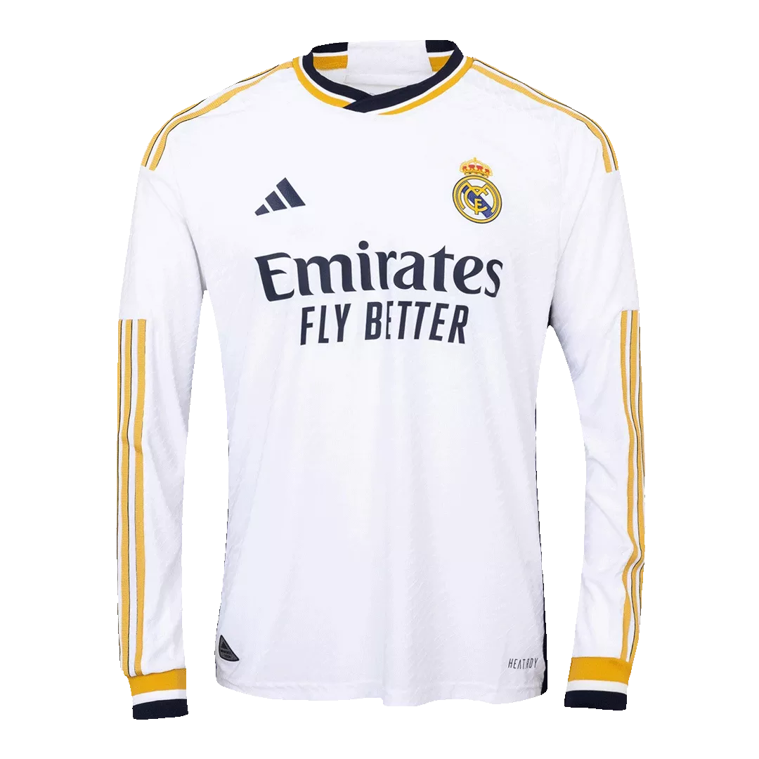 Authentic Real Madrid Long Sleeve Football Shirt Home 2023/24