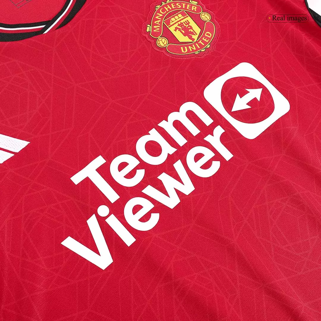 Manchester United Long Sleeve Football Shirt Home 2023/24 - bestfootballkits