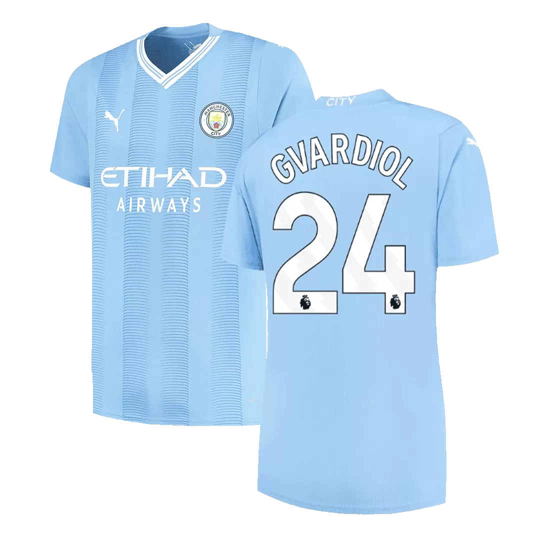 GVARDIOL #24 Manchester City Football Shirt Home 2023/24
