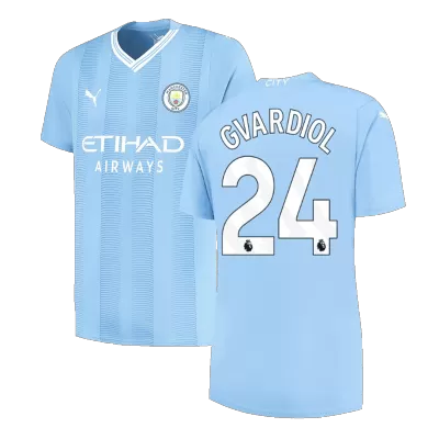 GVARDIOL #24 Manchester City Football Shirt Home 2023/24 - bestfootballkits