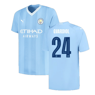 GVARDIOL #24 Manchester City Football Shirt Home 2023/24 - UCL - bestfootballkits